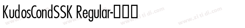 KudosCondSSK Regular字体转换